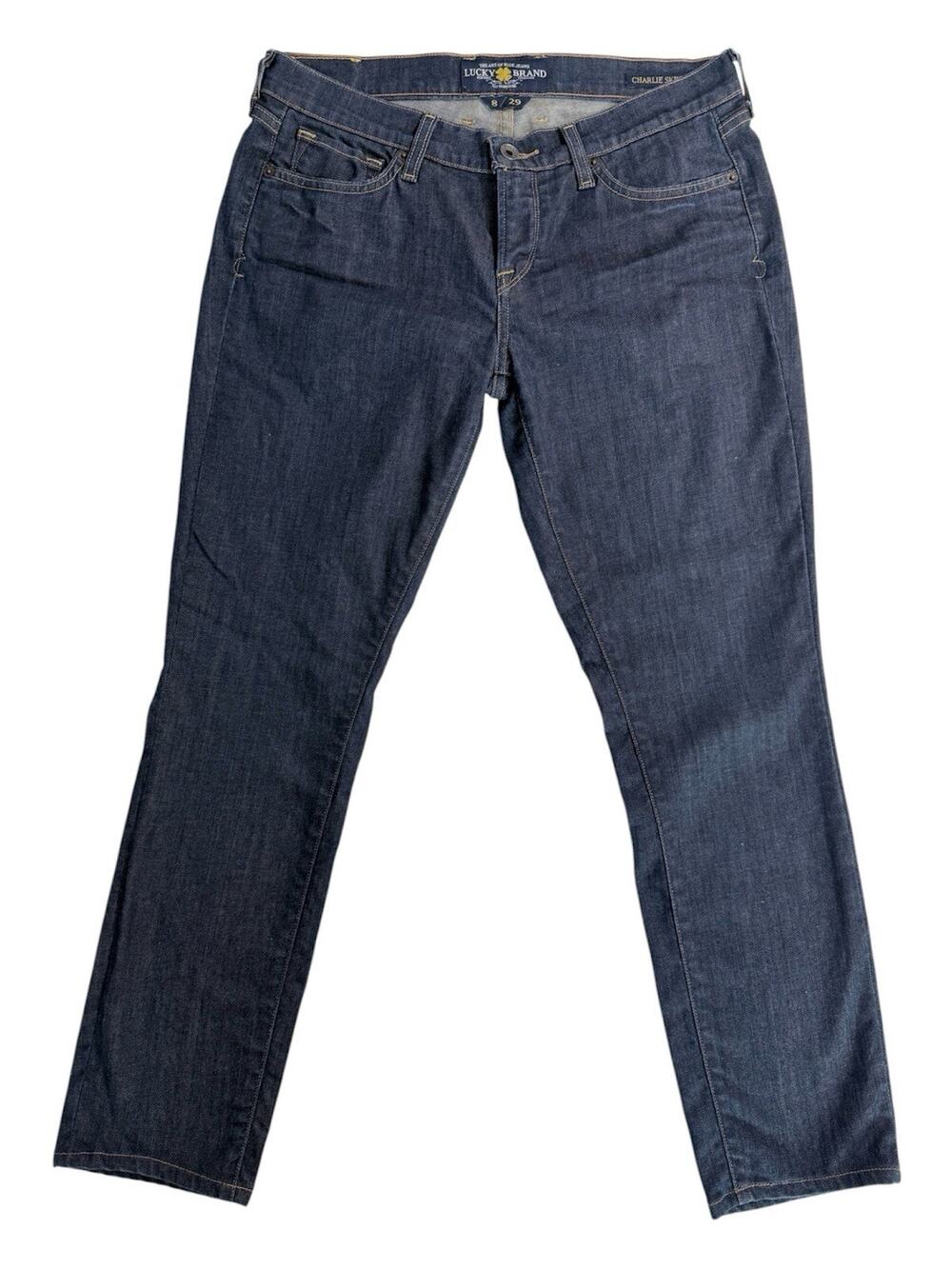 Lucky Brand Charlie Skinny Jeans Women’s 8/29 Dark Wash Stretch Denim
